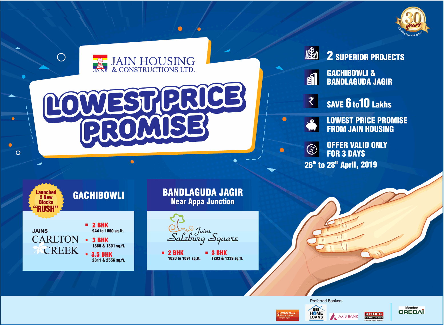Avail lowest price promise from Jain Housing in Hyderabad